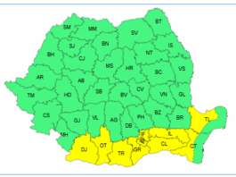 Cod galben de caniculă în jumătatea sudică a Olteniei