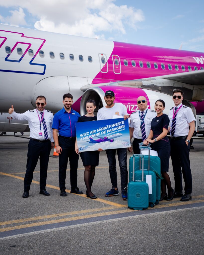 Wizz Air a ajuns la 4 milioane de pasageri de pe Aeroportul din Craiova