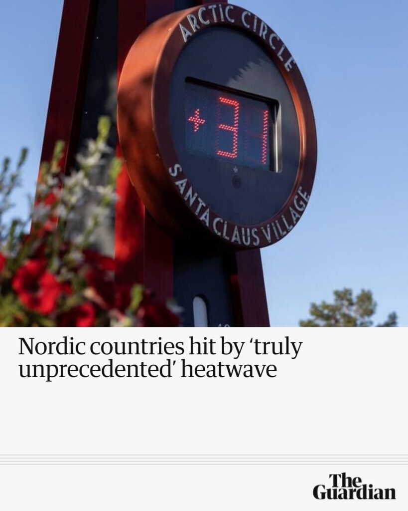 Țările nordice, cuprinse de un val de căldură „fără precedent” – temperaturi record peste Cercul Arctic