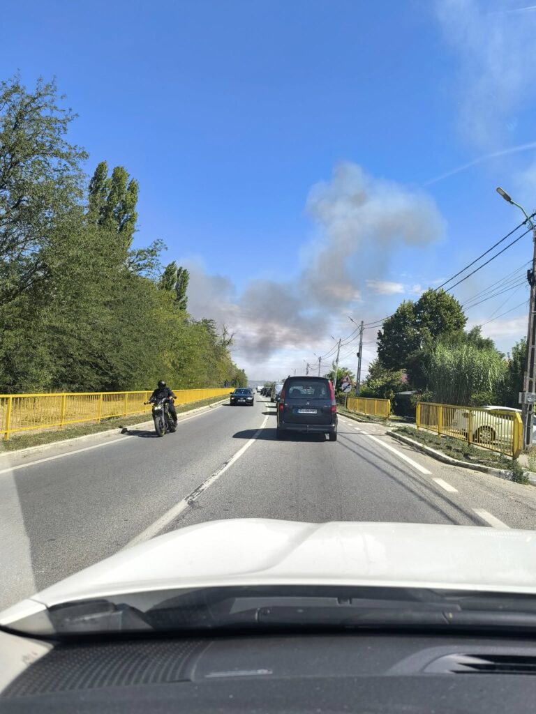 A luat foc câmpul de lângă Aeroclubul Olteniei