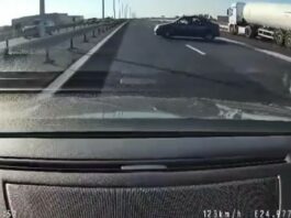 Manevră periculoasă pe Autostrada A1: șofer de 64 de ani, surprins întorcând brusc pe sensul spre București