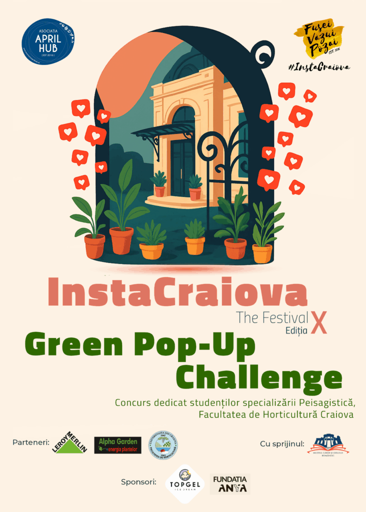 Green Pop-Up Challenge @ InstaCraiova – concurs pentru viitorii peisagiști de la Craiova