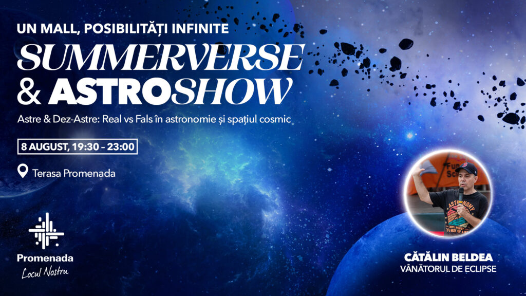 AstroShow revine la Promenada Craiova cu o seară de astronomie și experimente interactive