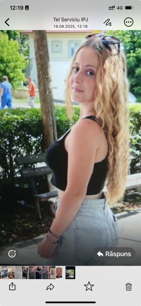 Adolescentă de 17 ani, dispărută din comuna Livezi, Vâlcea
