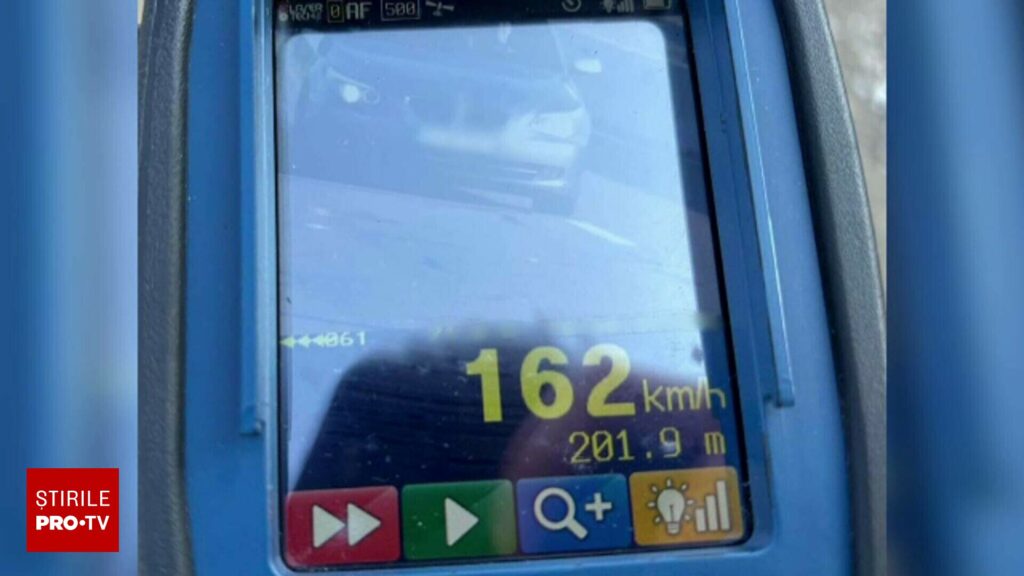 Amendă uriaşă pentru un şofer care circula cu 162 de km/oră pe un drum național!