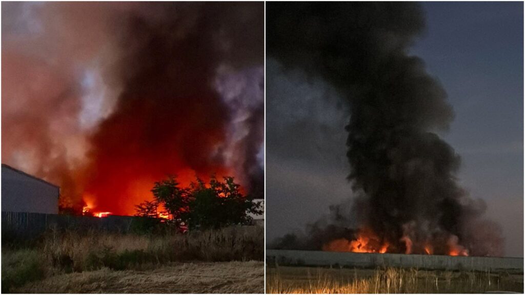 Depozitul „Dragonul Roșu” încă arde mocnit, după 18 ore! Nivelul de poluare este ridicat