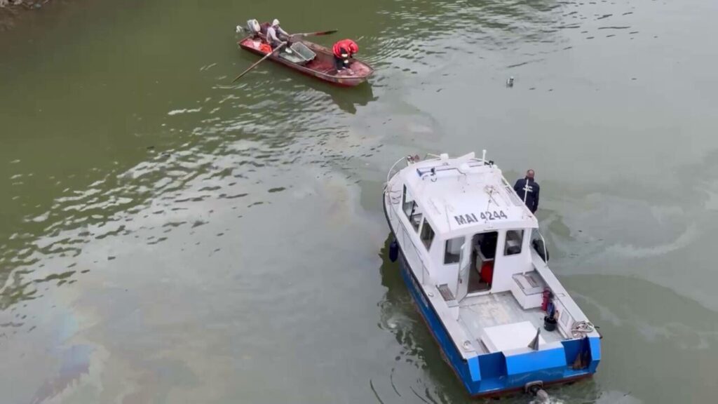 O maşină care transporta o barcă a căzut în Dunăre 