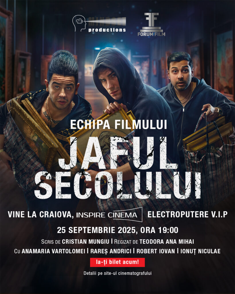 Cristian Mungiu vine la Craiova pentru proiecția filmului „Jaful secolului” – propunerea României la Oscar 2026