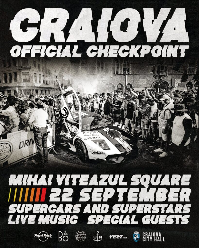 Restricții de circulație în centrul Craiovei pentru evenimentul „Gumball3000@Craiova”