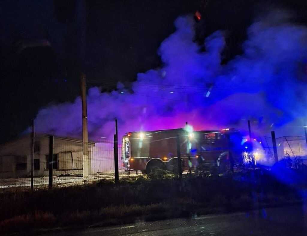 (VIDEO) Vâlcea: Incendiu la o hală cu pui în localitatea Budești