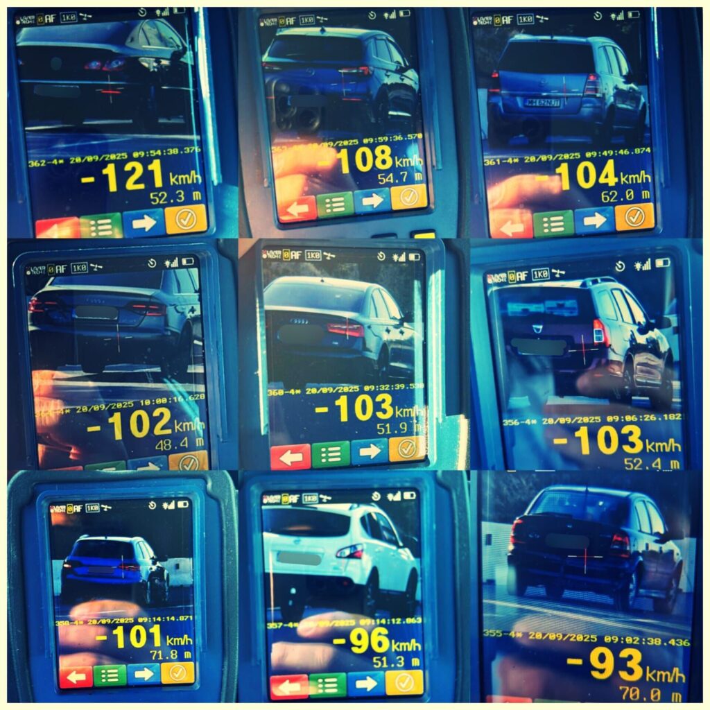Mai mulți șoferi, prinși de polițiștii din Dolj cu piciorul lipit de pedala de accelerație