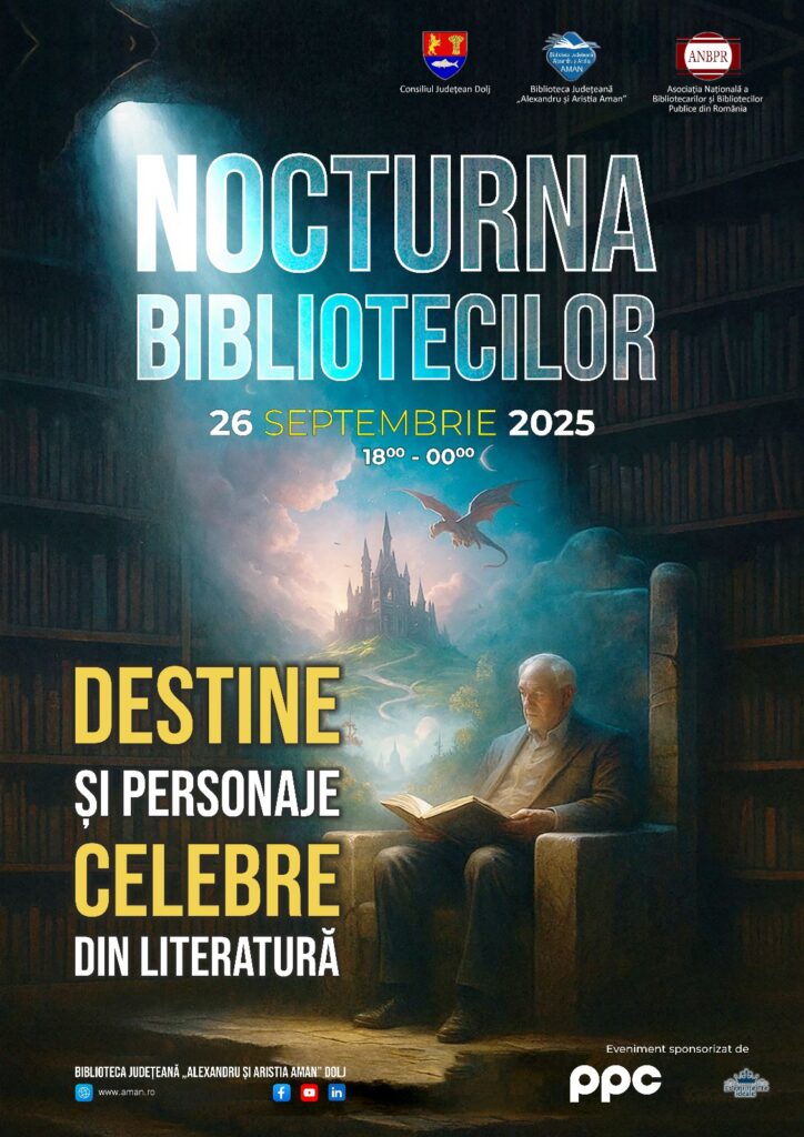 „Nocturna bibliotecilor 2025” la Biblioteca Aman – o noapte între destine și personaje celebre