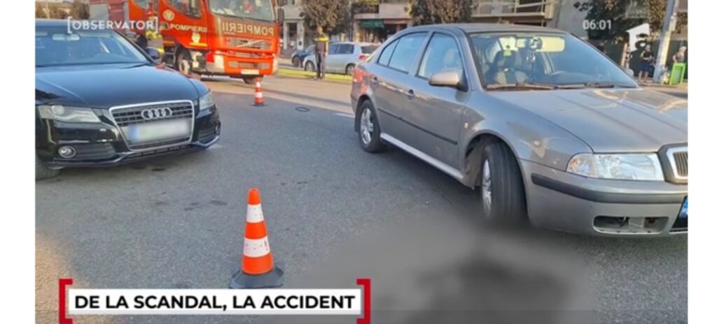 A ajuns sub roţile maşinii, după un scandal, dar a scăpat cu viață