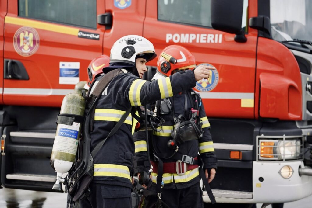 Țeavă de gaze fisurată în Slatina. Intervenție rapidă a pompierilor
