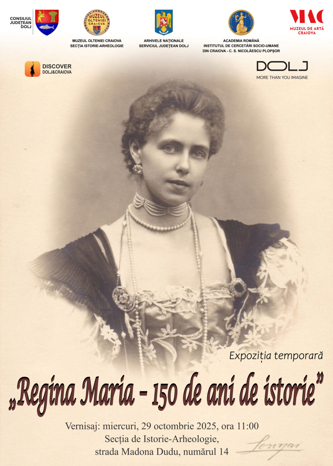 AFISfinal Regina Maria 150 de ani de la nașterea Reginei Maria