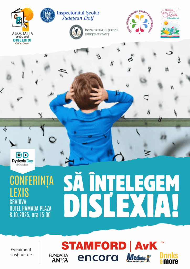 „Să înțelegem dislexia!” – Conferința LEXIS aduce la Craiova specialiști în sprijinul copiilor cu tulburări de învățare