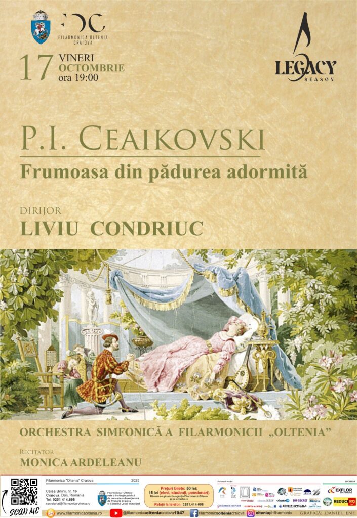 „Frumoasa din pădurea adormită” de Ceaikovski, pe scena Filarmonicii „Oltenia”