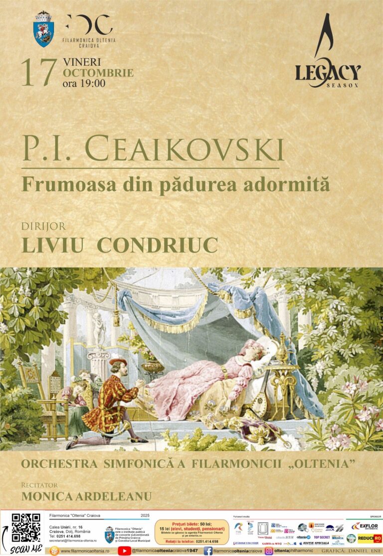 „Frumoasa din pădurea adormită” de Ceaikovski, pe scena Filarmonicii „Oltenia”