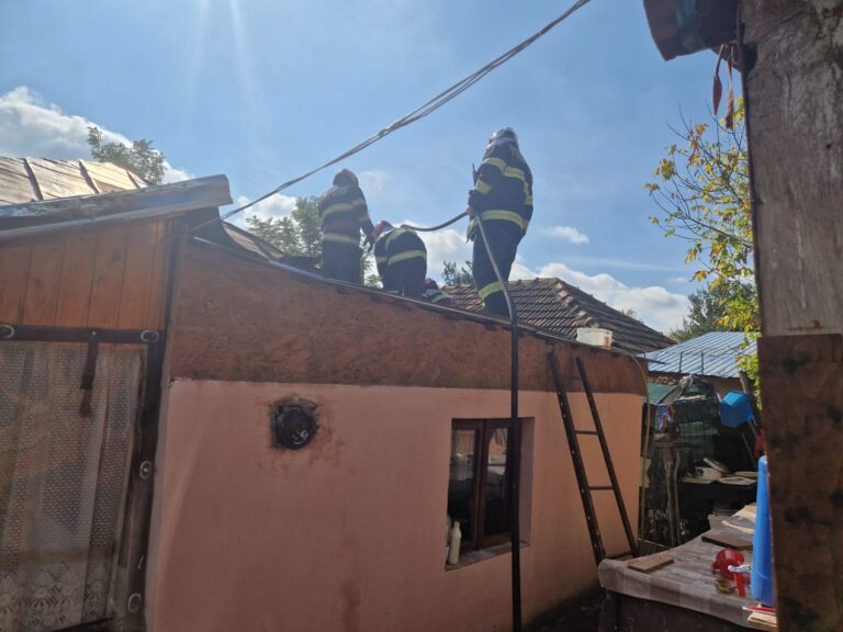 Incendiu la o casă din Pleșoi, sat Milovan