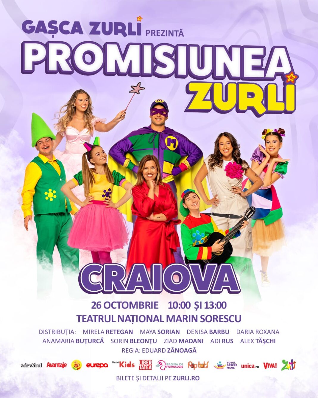 Gașca Zurli aduce spectacolul „Promisiunea Zurli”! la Craiova