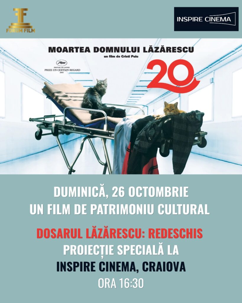 „Moartea domnului Lăzărescu” – proiecție specială la Craiova