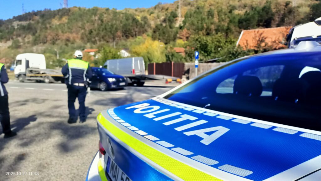 Acțiune de amploare organizată de polițiștii mehedințeni pe DN 6, pentru reducerea riscului rutier