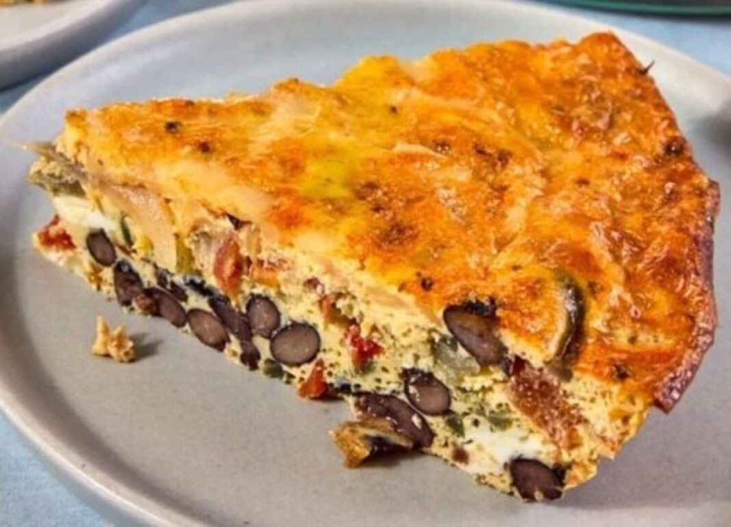 Quiche cu fasole neagră și brânză Quiche cu fasole neagră și brânză