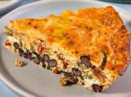 Quiche cu fasole neagră și brânză