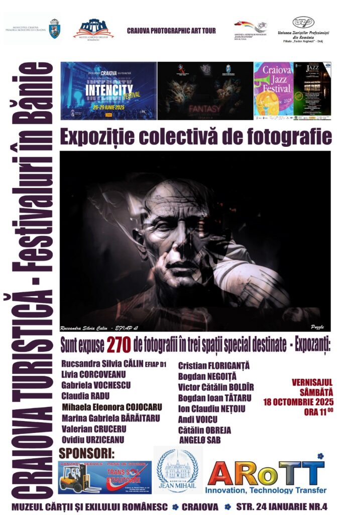 Expoziția de fotografie „Craiova Turistică –  Festivaluri în Bănie” debutează la Muzeul Cărții și Exilului Românesc