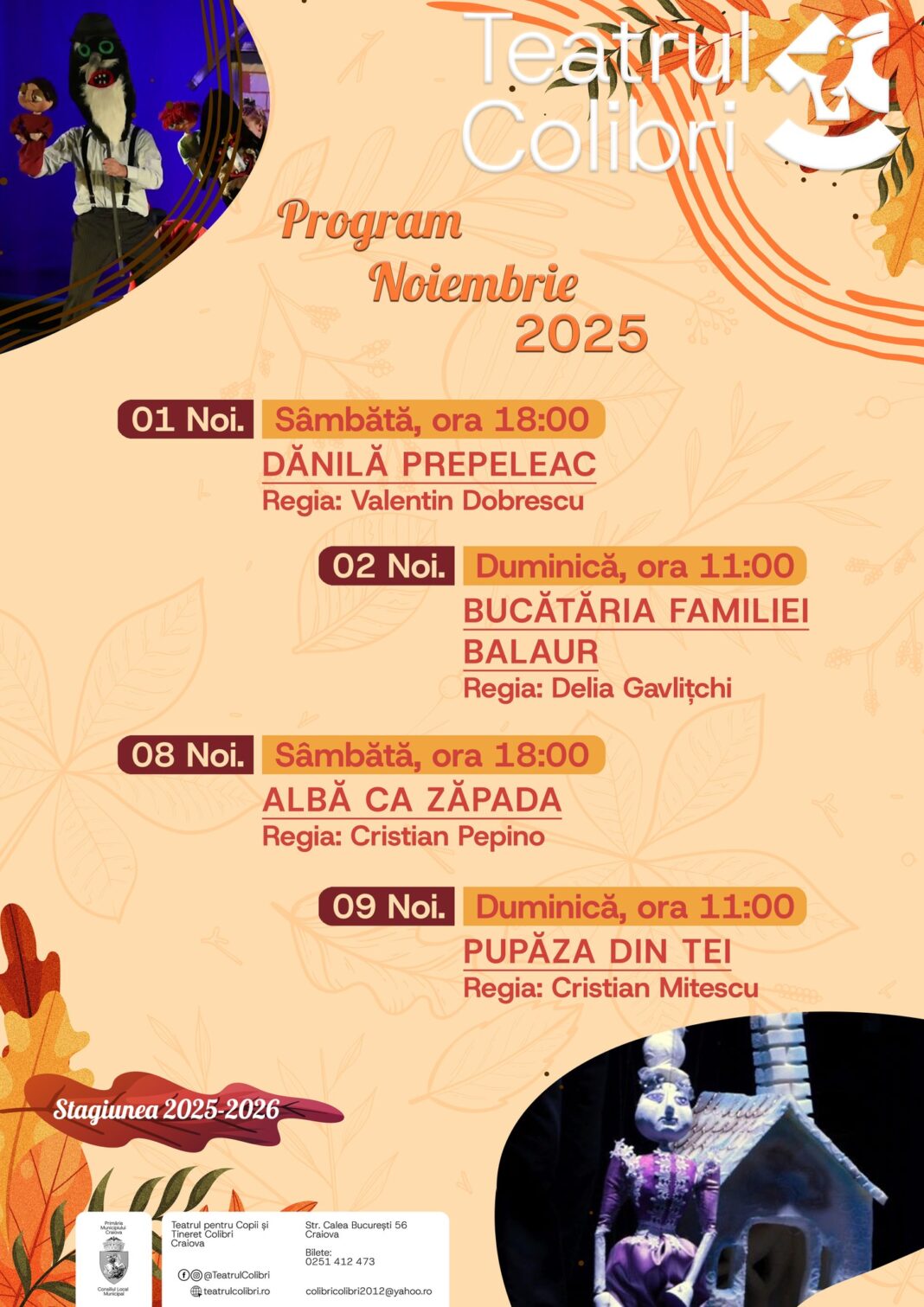 afis spectacole Colibri_nov 2025