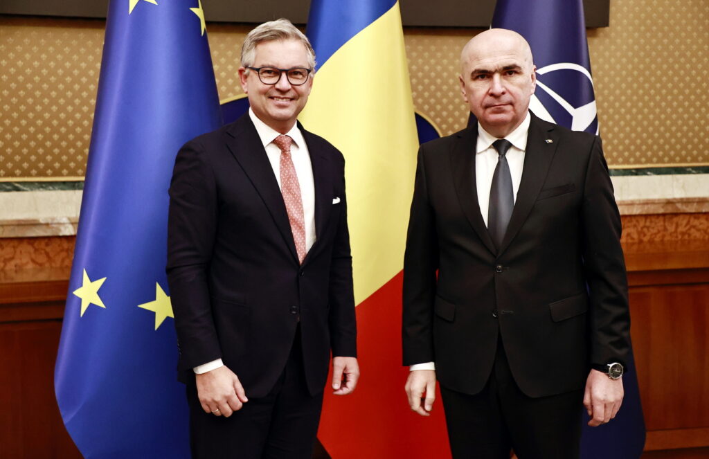 Premierul Ilie Bolojan, întrevedere la Palatul Victoria cu comisarul european pentru afaceri interne și migrație, Magnus Brunner