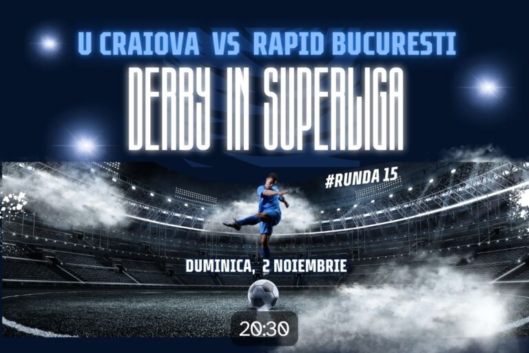 3 ponturi speciale pentru U Craiova - Rapid, meciul etapei în Superliga