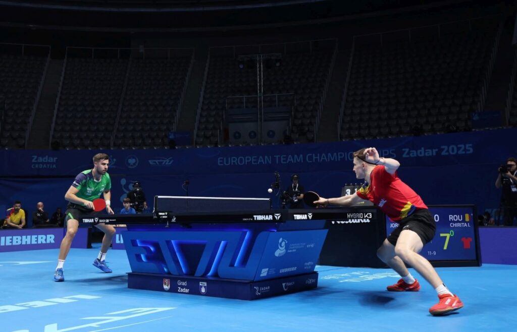 Tenis de masă / Echipa masculină a României, medaliată cu argint la Europene