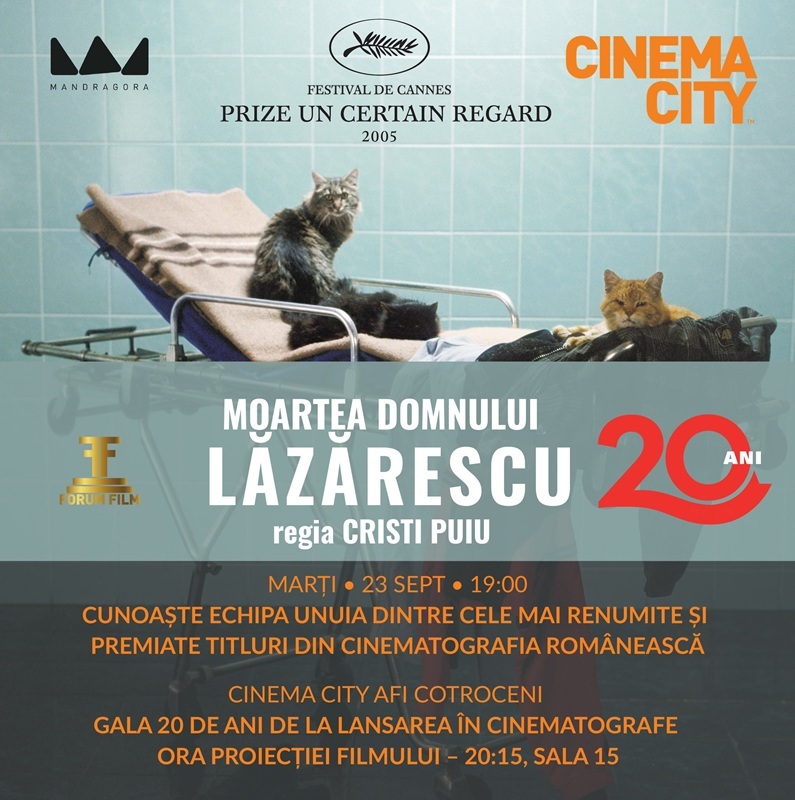 Premieră de gală a filmului „Moartea domnului Lăzărescu”, după 20 de ani de la prima prezenţă în cinematografe
