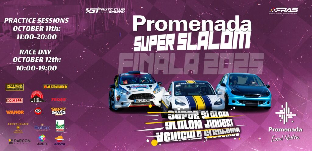 Finala CN de Super Slalom, slalom juniori și vehicule electrice – Promenada Craiova 2025