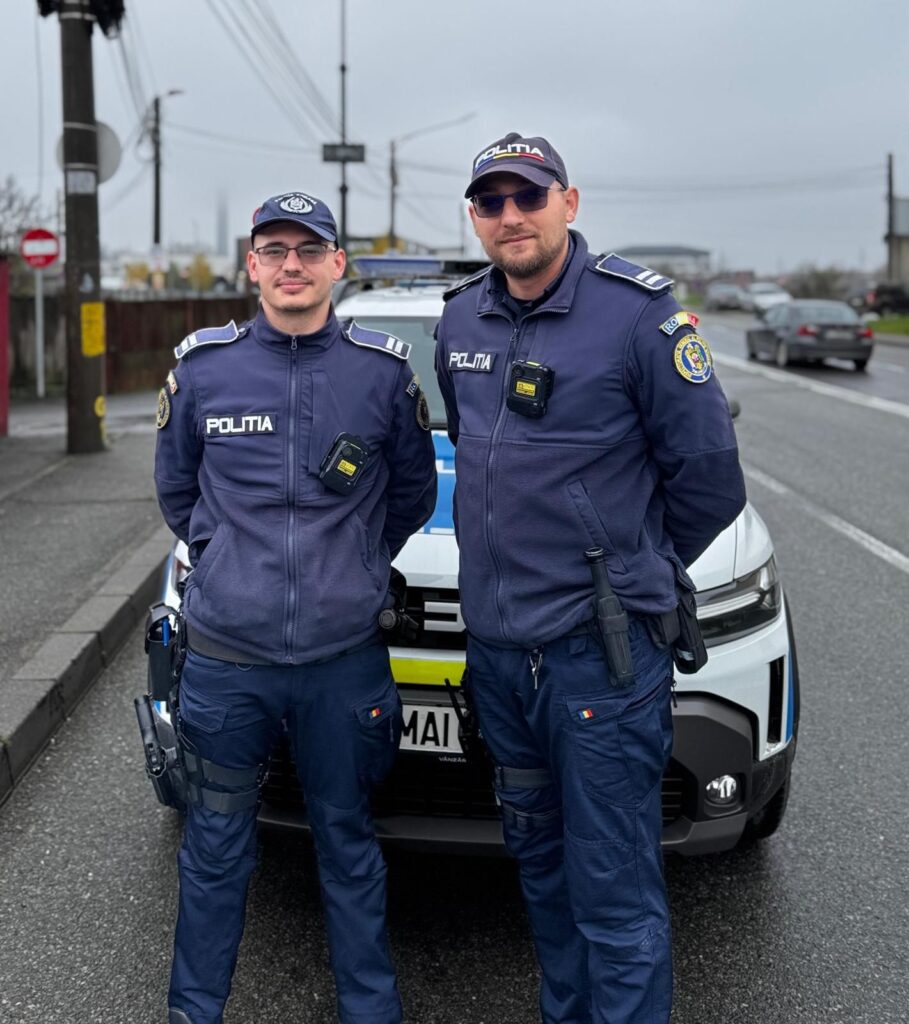 Doi polițiști din Târgu Jiu salvează o femeie aflată în pericol și primesc mulțumiri emoționante
