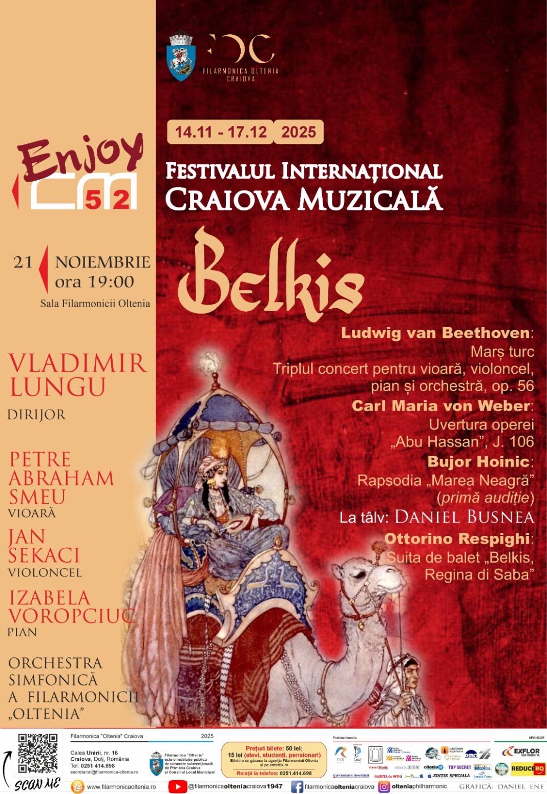 Belkis, Regina din Saba, o călătorie între Occident și Orient la Craiova Muzicală 2025