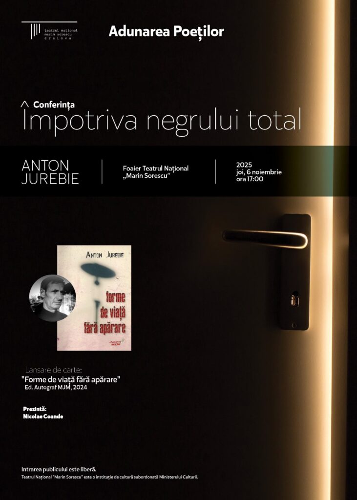 Craiova: Poetul Anton Jurebie vine la  „Adunarea Poeților”