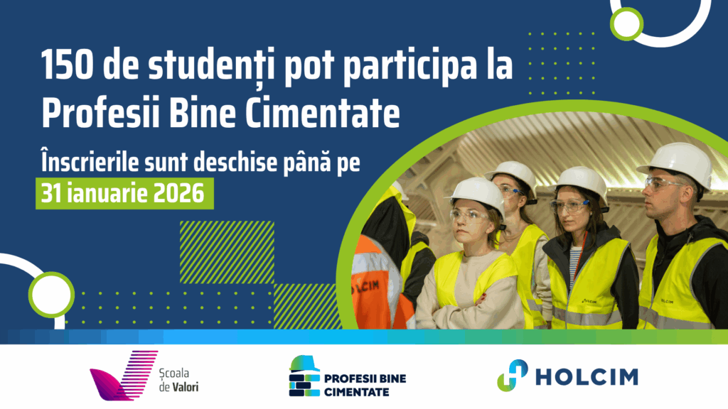 Studenții de la facultățile tehnice se pot înscrie în programul Profesii Bine Cimentate