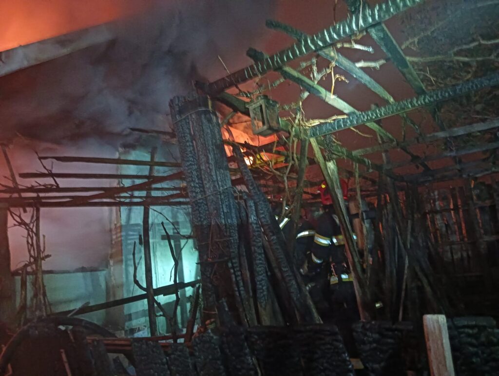 Incendiu devastator în Glavile: gospodărie cuprinsă de flăcări în toiul nopții