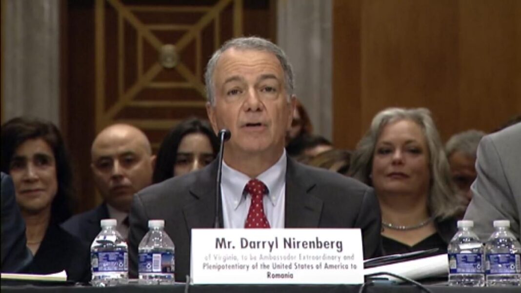 Darryl Nirenberg, nominalizat ambasador al SUA în România