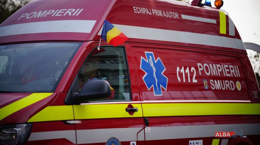 Accident la Băbeni! Un bărbat rănit și transportat la spital