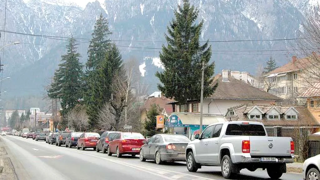 Aglomerație pe DN 1, în stațiunile de pe Valea Prahovei