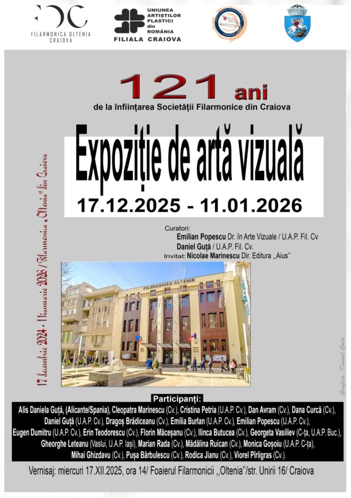Expoziție de artă vizuală la Filarmonica Oltenia