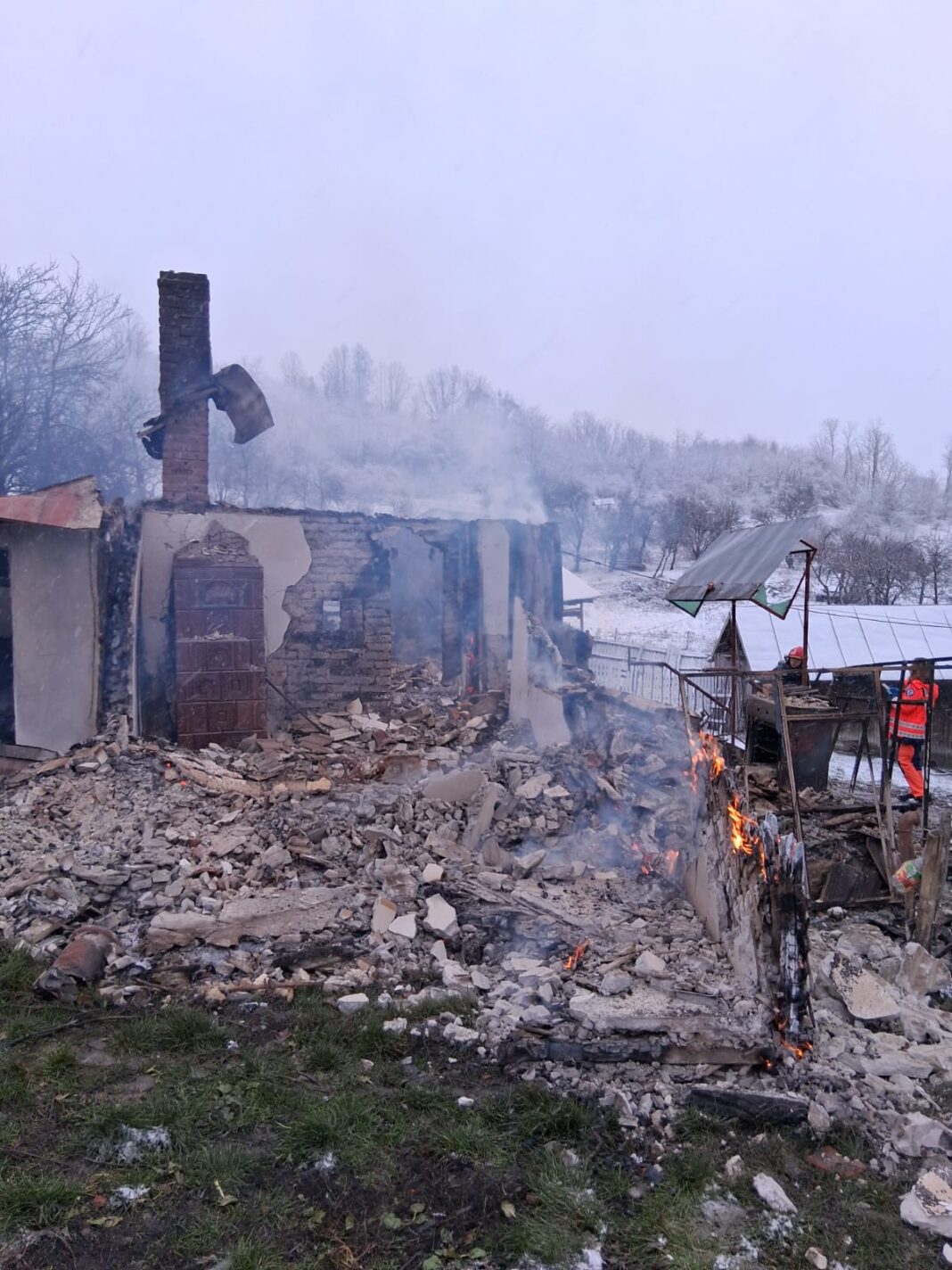 Intervenție dificilă într-o zonă greu accesibilă