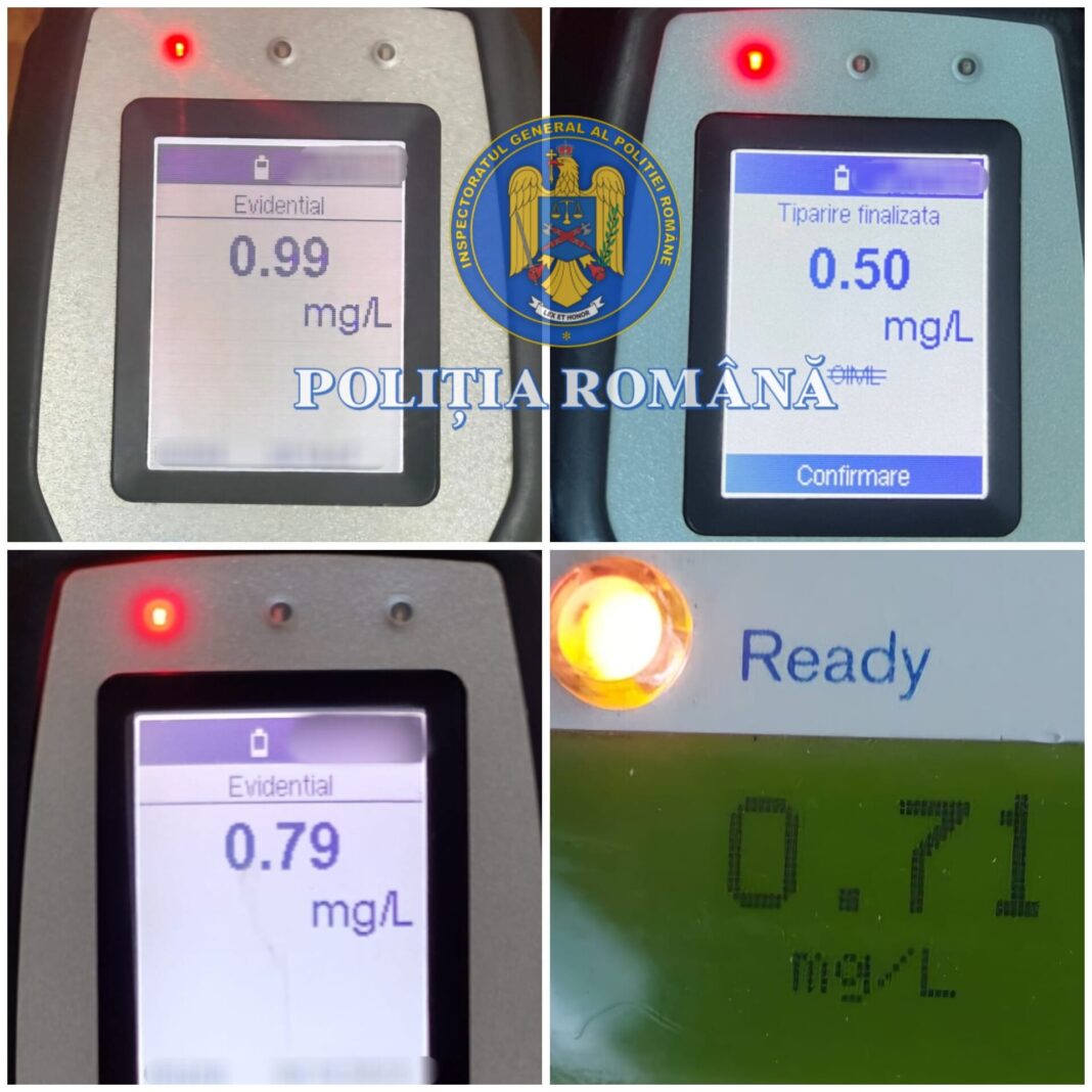 Patru șoferi depistați băuți la volan, în ultimele 24 de ore, în județul Dolj