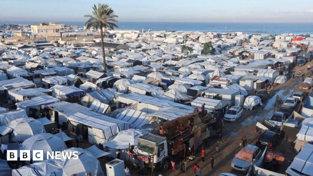 Corturi lângă Khan Younis săptămâna trecută