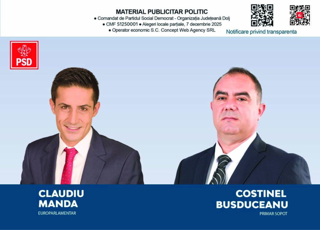 Sopotul are nevoie de un profesionist. Costinel Busduceanu – singura garanție a dezvoltării reale pentru comuna din Dolj