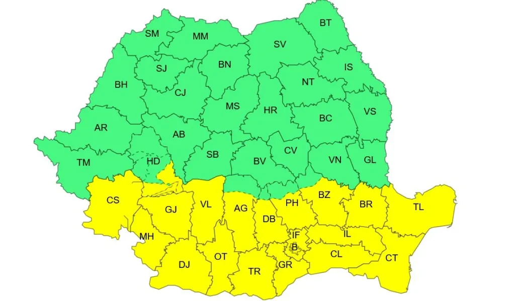 Ninsori viscolite în Oltenia. Răcire semnificativă și ger în noaptea de Crăciun