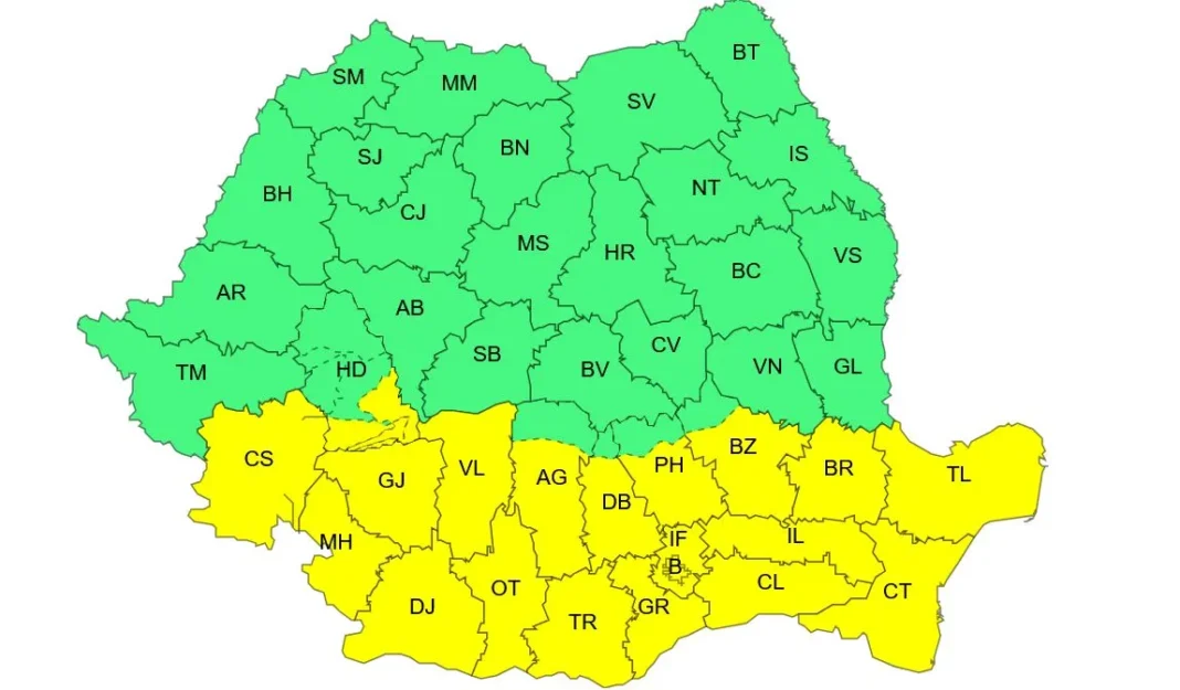 Ninsori viscolite în Oltenia. Răcire semnificativă și ger în noaptea de Crăciun